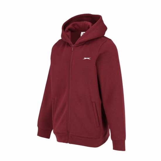 Slazenger Fitted Full Zip Hoodie Womens Бордово 