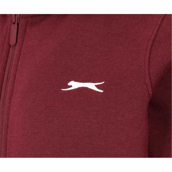 Slazenger Fitted Full Zip Hoodie Womens Бордово 