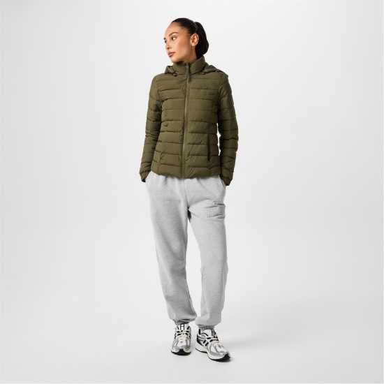 Jack Wills Luna Hooded Puffer Jacket Хаки 