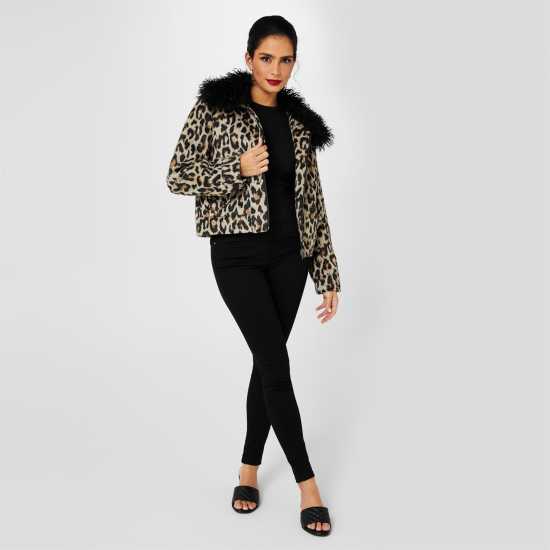 Biba Пилотско Яке Leopard Print Bomber Jacket  