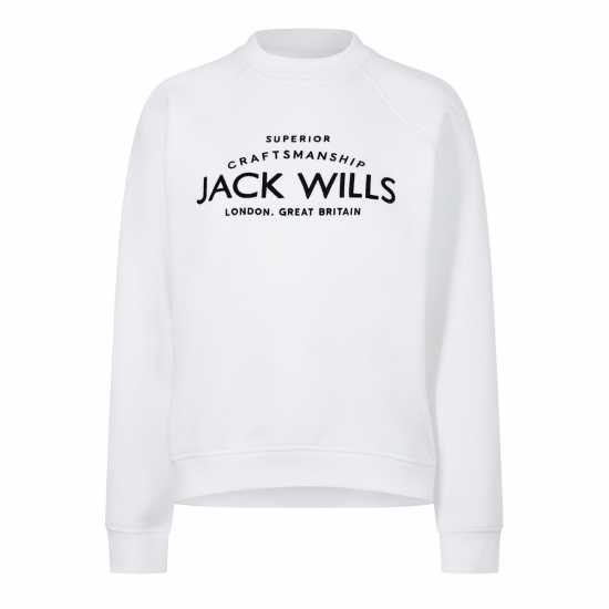 Блуза Обло Деколте Jack Wills Hunston Graphic Crew Neck Sweatshirt Винтажно бяло 