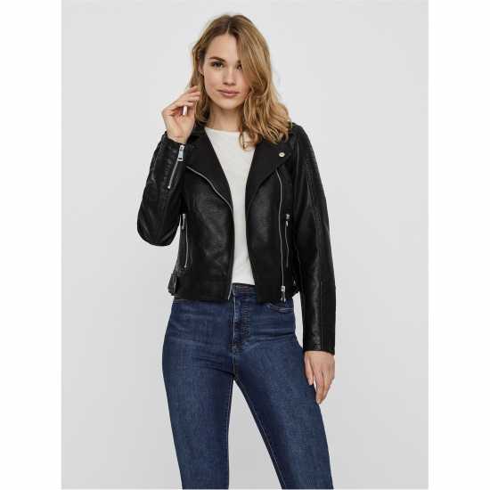 Vero Moda Мотоциклетно Яке Vm Kerri Ultra Coated Biker Jacket  Vero Moda