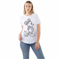 Disney T-Shirt Мики Бял 