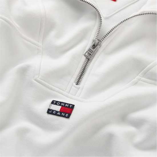 Tommy Jeans Tjw Bxy Quarter Zip Xs Badge Бяло 