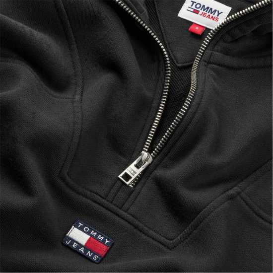 Tommy Jeans Tjw Bxy Quarter Zip Xs Badge Черно 