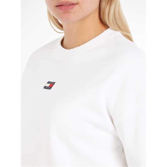 Tommy Jeans Tjw Bxy Xs Badge Crew Бяло 