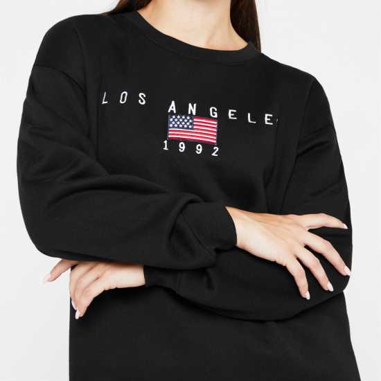 Daisy Street La Sweatshirt Черно многоцветно Daisy Street