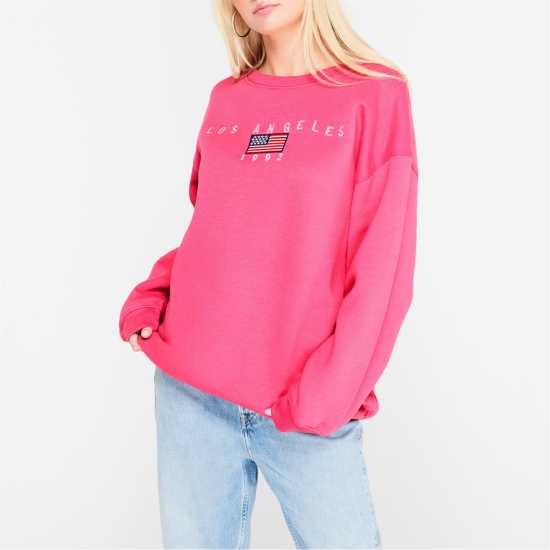 Daisy Street La Sweatshirt Ярко розово Daisy Street