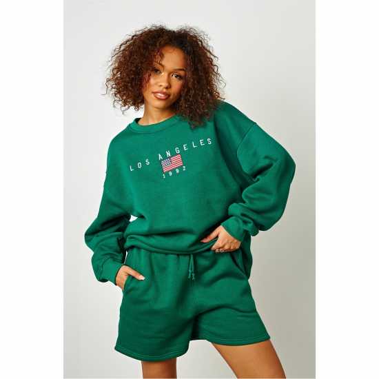 Daisy Street La Sweatshirt Горско зелено Daisy Street