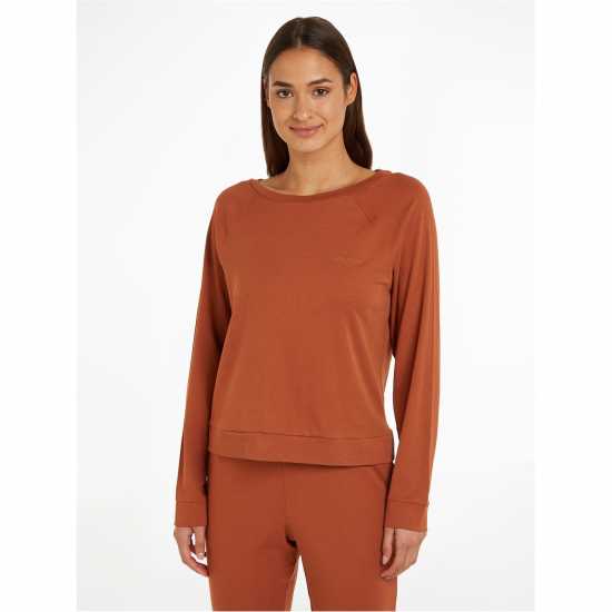 Calvin Klein Long Sleeve Curve Neck Sweater  