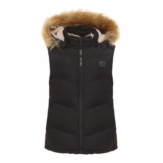 Soulcal Дамска Грейка 2 Zip Gilet Ladies Черно 