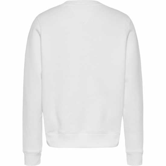 Tommy Jeans Regular Fleece Crew Neck Sweater Бяло Дамски пуловери