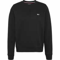 Tommy Jeans Regular Fleece Crew Neck Sweater Черно Дамски пуловери