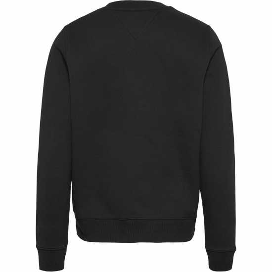 Tommy Jeans Regular Fleece Crew Neck Sweater Черно Дамски пуловери