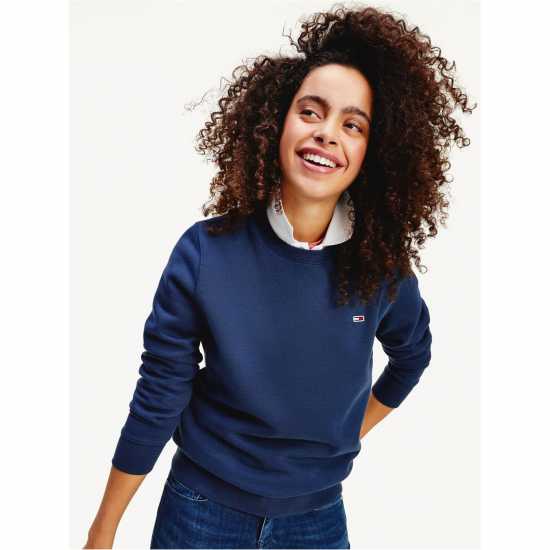 Tommy Jeans Regular Fleece Crew Neck Sweater  Дамски пуловери