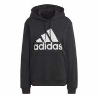 Adidas Essentials Big Logo Regular French Terry Hoodie Черно/бяло Дамски суичъри и блузи с качулки