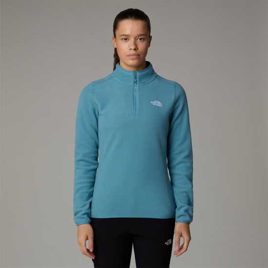 The North Face 100 Glacier Quarter Zip Fleece Алге Блу Дамски полар