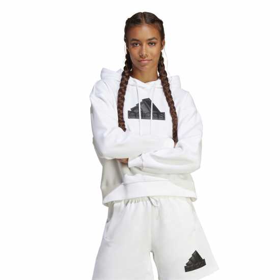 Adidas Future Icons Badge Of Sport Hoodie Womens Hoody Бяло Дамски суичъри и блузи с качулки