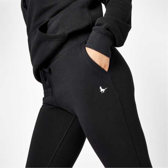 Jack Wills Astbury Pheasant Logo Joggers Черно Дамски долнища на анцуг