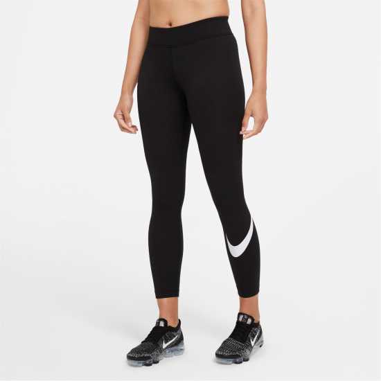 Nike Sportswear Classics Women's High-Waisted Graphic Leggings Черно Дамско трико и клинове