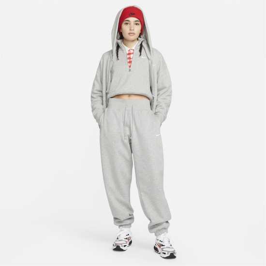 Nike Phoenix Fleece Joggers Womens Сива Хизър Дамски долнища на анцуг