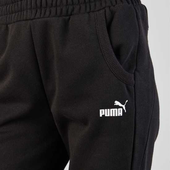 Puma Essentials Logo Slim Trousers Women's Черно/Бяло Дамски полар