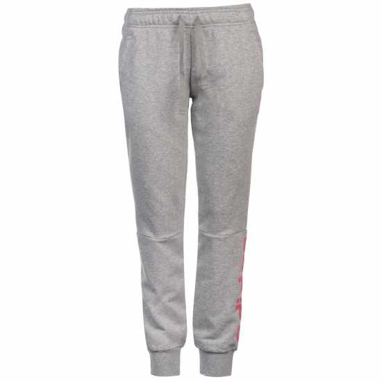 Adidas Linear Slim Fit Cotton Joggers Ladies Сиво/Бяло Дамски полар