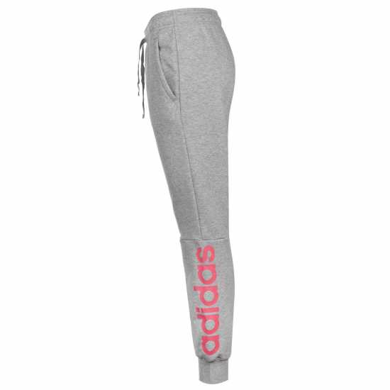 Adidas Linear Slim Fit Cotton Joggers Ladies Сиво/Бяло Дамски полар