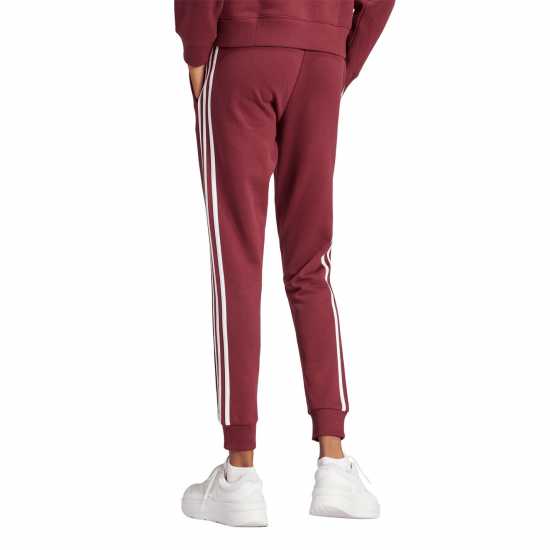 Adidas Womens 3-Stripes Pants Slim Бордово/Бяло Дамски долнища на анцуг