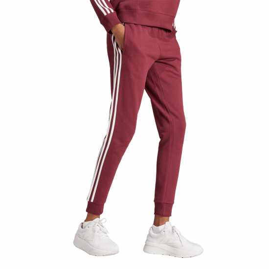 Adidas Womens 3-Stripes Pants Slim Бордово/Бяло Дамски долнища на анцуг