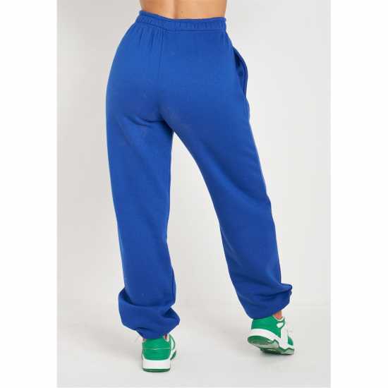 Missy Empire Cobalt Blue Embroidered Cuffed Joggers  Дамски долнища на анцуг