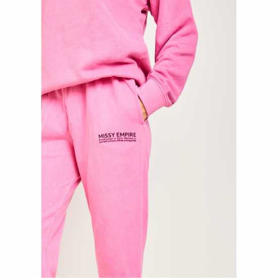 Missy Empire Pink Missy Empire Text Oversized Joggers  Дамски долнища на анцуг