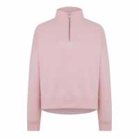 Jack Wills Honeylane Half Zip Sweatshirt Меко розово 