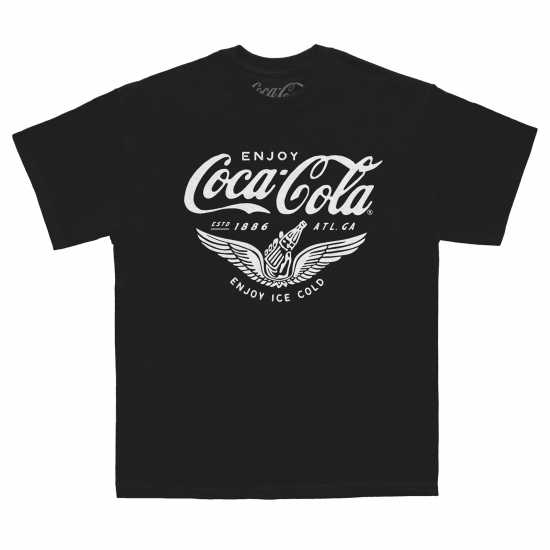 Coca Cola Тениска С Лого Logo Tee Ld51 Черно Дамски тениски с яка