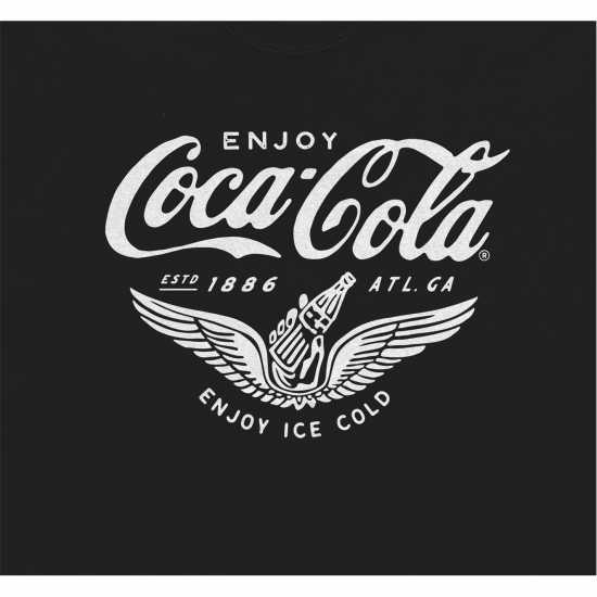 Coca Cola Тениска С Лого Logo Tee Ld51 Черно Дамски тениски с яка