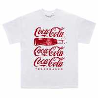 Coca Cola Тениска С Лого Logo Tee Ld51 Бяло Дамски тениски с яка