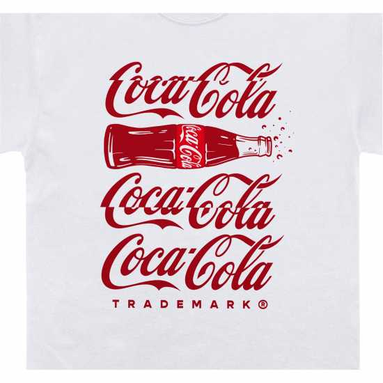 Coca Cola Тениска С Лого Logo Tee Ld51 Бяло Дамски тениски с яка