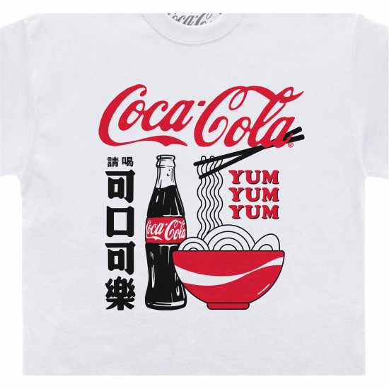 Coca Cola Тениска С Лого Logo Tee Ld51 Бяло Дамски тениски с яка