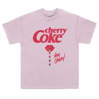 Coca Cola Wash Tee Ld51 Роза Дамски тениски с яка