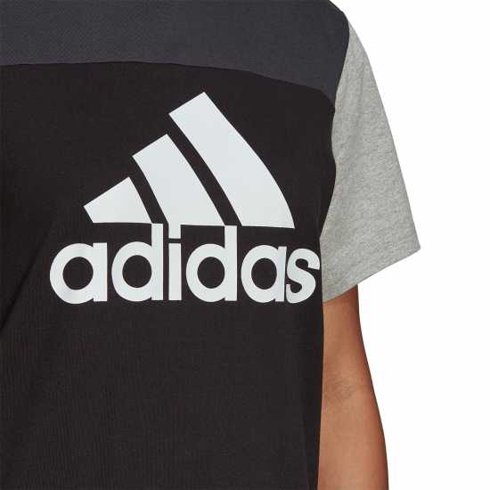 Adidas Essentials Colorblock Logo T-Shirt Womens  Дамски тениски с яка