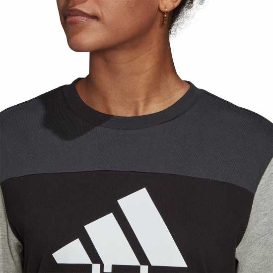 Adidas Essentials Colorblock Logo T-Shirt Womens  Дамски тениски с яка