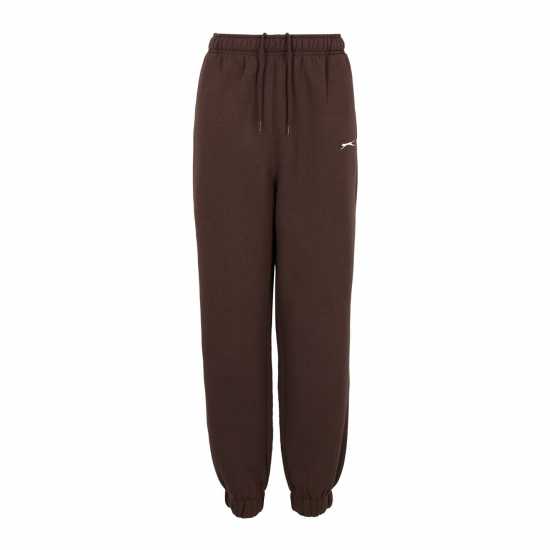 Slazenger Closed Hem Fleece Pants Womens Шоколаден браон 