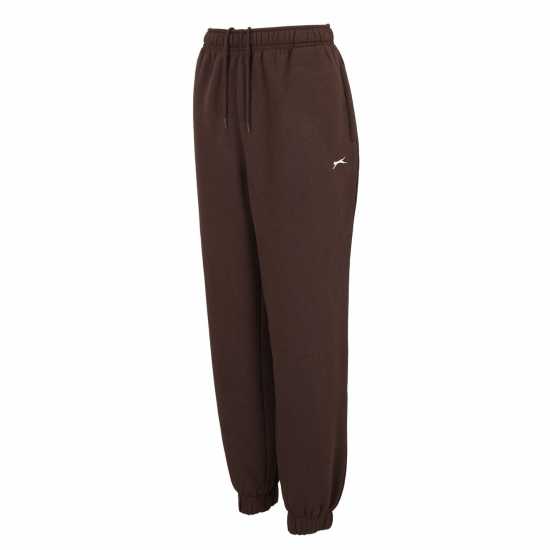 Slazenger Closed Hem Fleece Pants Womens Шоколаден браон 