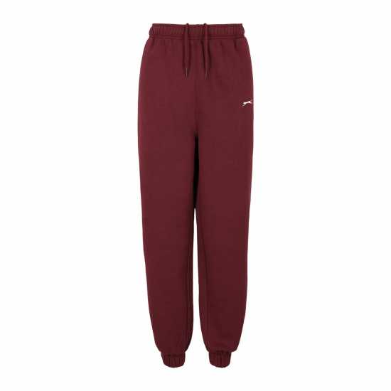 Slazenger Closed Hem Fleece Pants Womens Бордово 