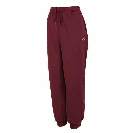 Slazenger Closed Hem Fleece Pants Womens Бордово 