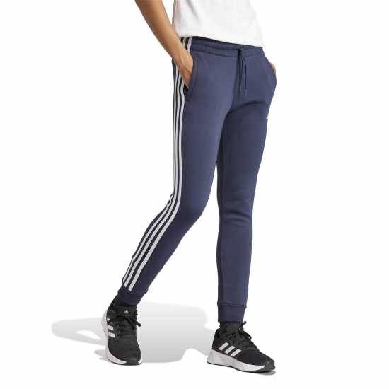 Adidas Essentials 3-Stripes Fleece Joggers Womens Легендарна чернина Дамски долнища на анцуг