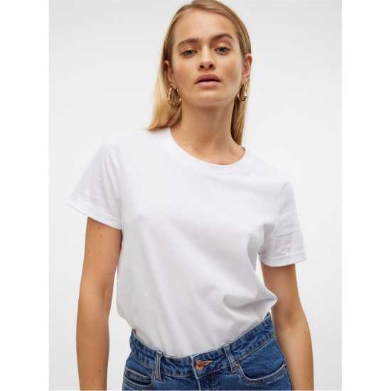 Vero Moda Vm Vmpaula Ts Ld00 Bright White 