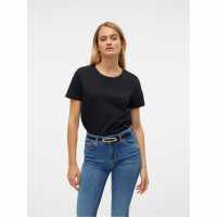 Vero Moda Vm Vmpaula Ts Ld00 Черно 