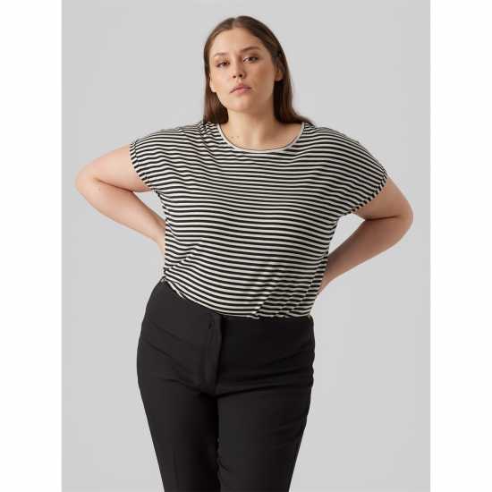 Vero Moda Vm Vmaya S Ts+ Ld99 Черно/Бяло 