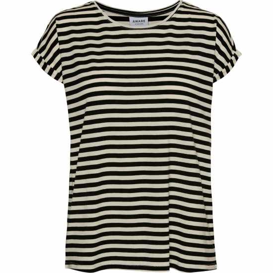 Vero Moda Vm Vmaya S Ts+ Ld99 Черно/Бяло 